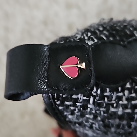 KATE SPADE Black White Tweed Sneakers Size 6 - Picture 9 of 15